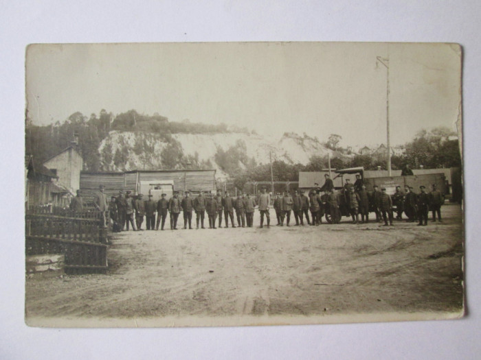 Fotografie carte poștală camion spital militar german pentru rufe de razboi WWI