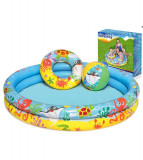 Set 3 piese piscina, colac si minge gonflabila Bestway pentru copii