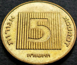 Moneda 5 AGOROT - ISRAEL, anul 1988 *cod 722 B