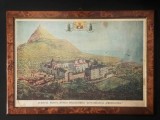 ✝ rara Litografie SF&Acirc;NTUL MUNTE ATHOS MANASTIREA ROM&Acirc;NEASCA "PRODROMUL" Lito color veche circa 1900 +- dimensiuni 55x40cm Prodromu Muntele Atos