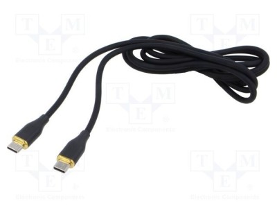 Cablu USB Type C 2.0 GEMBIRD 1,5m negru USB - USB C, 480Mbps, 60W PD foto