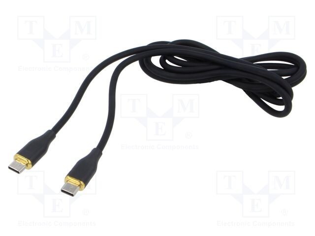 Cablu USB Type C 2.0 GEMBIRD 1,5m negru USB - USB C, 480Mbps, 60W PD