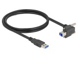 Cablu USB A la USB B 90&deg; 1m Negru DELOCK 80480 26AWG 27AWG