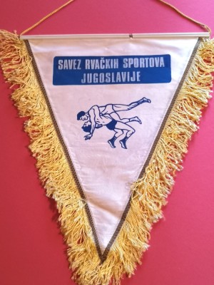Fanion - FEDERATIA de LUPTE din IUGOSLAVIA foto