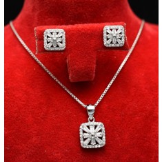 Set Lantisor Finut Din Argint Si Cercei cod Set119