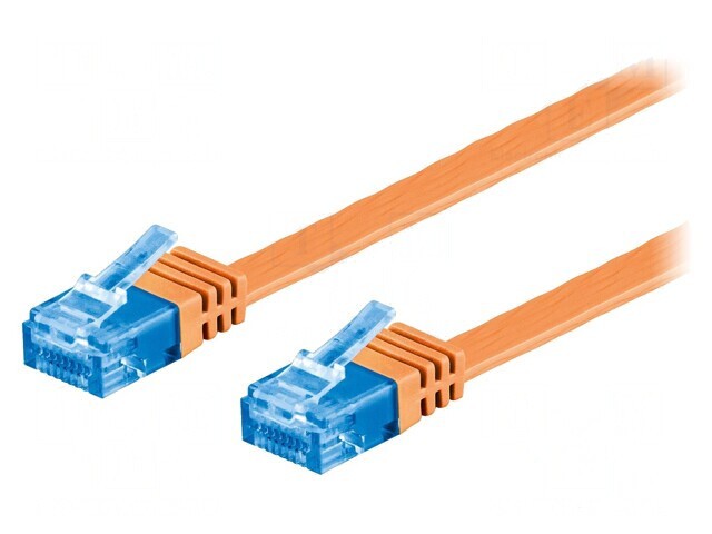 Cablu Patch U/UTP Cat6a Cupru Portocaliu 0.5m