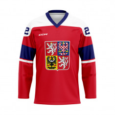 Echipa națională de hochei tricou de hochei Czech Republic Fan David Pastrň&amp;aacute;k #88 red - L foto