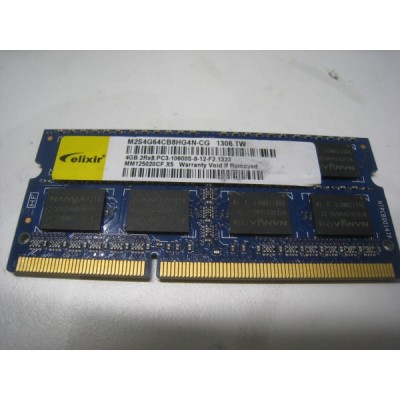 MEMORIE LAPTOP DDR 3 Elixir 2Rx8 PC3-10600S-9-10-F2.1333 foto