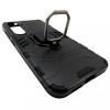 Husa spate Armor cu inel, neagra, pentru Samsung Galaxy S25
