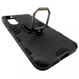 Husa spate Armor cu inel, neagra, pentru Samsung Galaxy S25