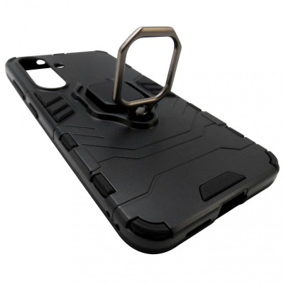 Husa spate Armor cu inel, neagra, pentru Samsung Galaxy S25 foto