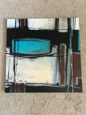 Tablou Abstract, Eurographics, imprimeu abstract, multicolor, 89x89 cm foto