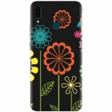 Husa silicon pentru Huawei Y9 2019, Colorful Spring Birds Flowers Vectors