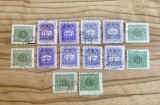 Cehoslovacia Interbelică 1926-1931 Seria Uzuală Stema Națională și Motive Folclorice Trup 13 Valori Ștampilate - OREF1