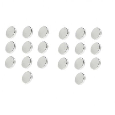 Set 20 magneti foarte puternici, gri, disc, simplu, 7 mm X 2 mm foto