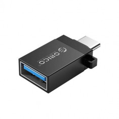 Adaptor OTG Orico CBT-UT01, USB 3.0 Type-C male – USB Type-A female (Negru)