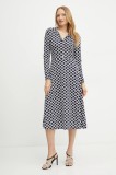 Morgan rochie RGEOM culoarea bleumarin, midi, evazată, RGEOM