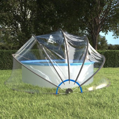 vidaXL Cupolă pentru piscină, 467x234 cm, PVC, rotund foto