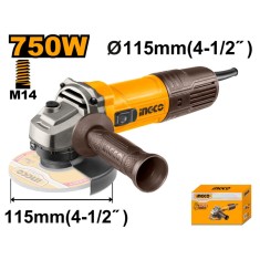 Polizor unghiular 750 w 115 mm, pentru taiere si slefuire a metalului si pietrei - Ingco AG75028