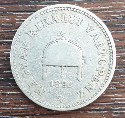 (M46) MONEDA UNGARIA - 20 FILLER 1892, AN MAI RAR foto