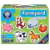 Set 6 Puzzle Ferma Orchard Toys, 2 piese/puzzle, 15x13cm, +18 luni, Joc Educativ Animale