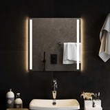 vidaXL Oglindă de baie cu LED, 50x50 cm