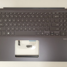 Carcasa superioara cu tastatura palmrest Laptop, Asus 2in1, ZenBook Flip UX561UA, UX561UAR, UX561UN, 90NB0G41-R30690, iluminata, gri, layout US