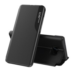 Husa Samsung Galaxy S7 Edge Eco Leather View flip tip carte, negru foto