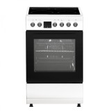 Aragaz electric Samus SM564VTE WHITE, Plita vitroceramică, 4 zone de gătit, 10 funcții cuptor, Grill, Convecție 3D, 56 L, Timer, 49.8x61 cm, Alb