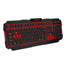 Tastatura Gaming USB Shadow Esperanza, 140 taste, LED Rosu foto