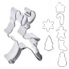 Set Forme Metalice Biscuiți Crăciun, 8 Bucăți, Diverse Modele, Potrivite pentru Mașina de Spălat Vase, Oem