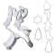 Set Forme Metalice Biscuiți Crăciun, 8 Bucăți, Diverse Modele, Potrivite pentru Mașina de Spălat Vase
