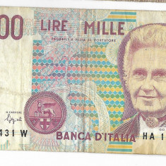 Bancnota 1000 lire 1990 - Italia