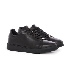 Sneakers barbati negri din piele PA20