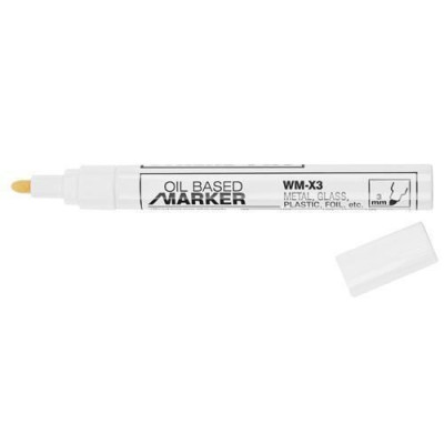 Marker permanent cu vopsea alba blister, Strend Pro GartenVIP DiyLine foto