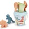 ECOIFFIER SET GALEATA DINO CU 2 FORME DE NISIP 17CM