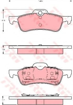 Set placute frana,frana disc MINI MINI Cabriolet (R52) (2004 - 2007) TRW GDB1477 foto
