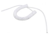 Cablu Spiralat Neecranat PUR Alb 300V/500V 1m