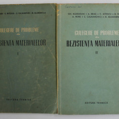 CULEGERE DE PROBLEME DIN REZISTENTA MATERIALELOR de GH. BUZDUGAN ...M. BLUMENFELD , VOLUMELE I - II , 1954 - 1955