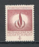 Cehoslovacia.1968 Anul international al drepturilor omului XC.445, Nestampilat