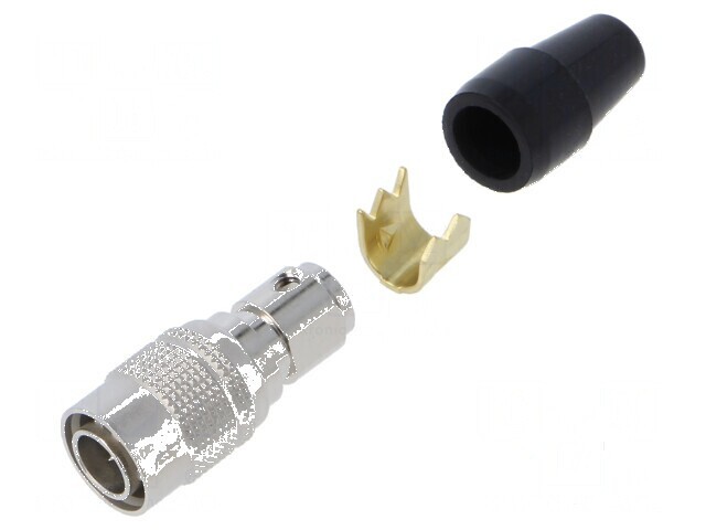 Conector circular HR10 push-pull mufă 2A argintată lipire