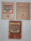 Carte veche Statutul Partidului Muncitoresc Roman / Statutul Confederatiei Generale a Muncii Trei bucati