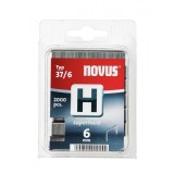 Cleme capse zincate, duritate mare, tip 37, 6 mm, model H, 2000 buc, Novus, STE002155