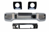 Bara fata Mercedes G-Class W463 cu DRL LED negre, G65 Design