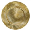 Platou Decorativ Crăciun, Sticlă, Model Reliefat, Auriu, 33x2 cm, Oem