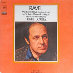 Disc vinil, LP. Ravel, Ma Mère L'Oye (Mother Goose), La Valse, Menuet Antique-Ravel, New York Philharmonic, Pie