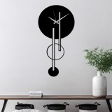 Cumpara ieftin Ceas de perete decorativ din metal Full Negru 62x32 cm