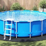 Foaia de sol pentru piscină , neagră, de &Oslash; 458 cm, din material non-woven, rotundă.