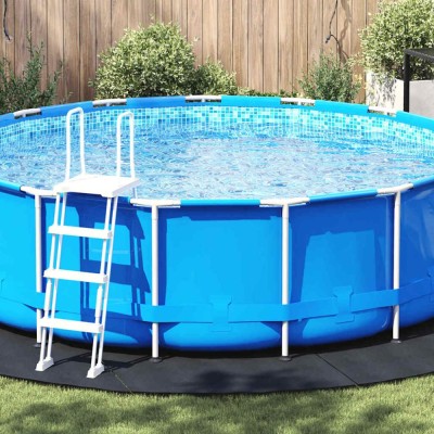 vidaXL Foaia de sol pentru piscină , neagră, de &amp;Oslash; 458 cm, din material non-woven, rotundă. foto