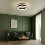 Lustra LED MODERNA 24W, Diametru 20cm, Rotunda, lumina Rece/Calda/Neutra, Negru ModernLight Concept